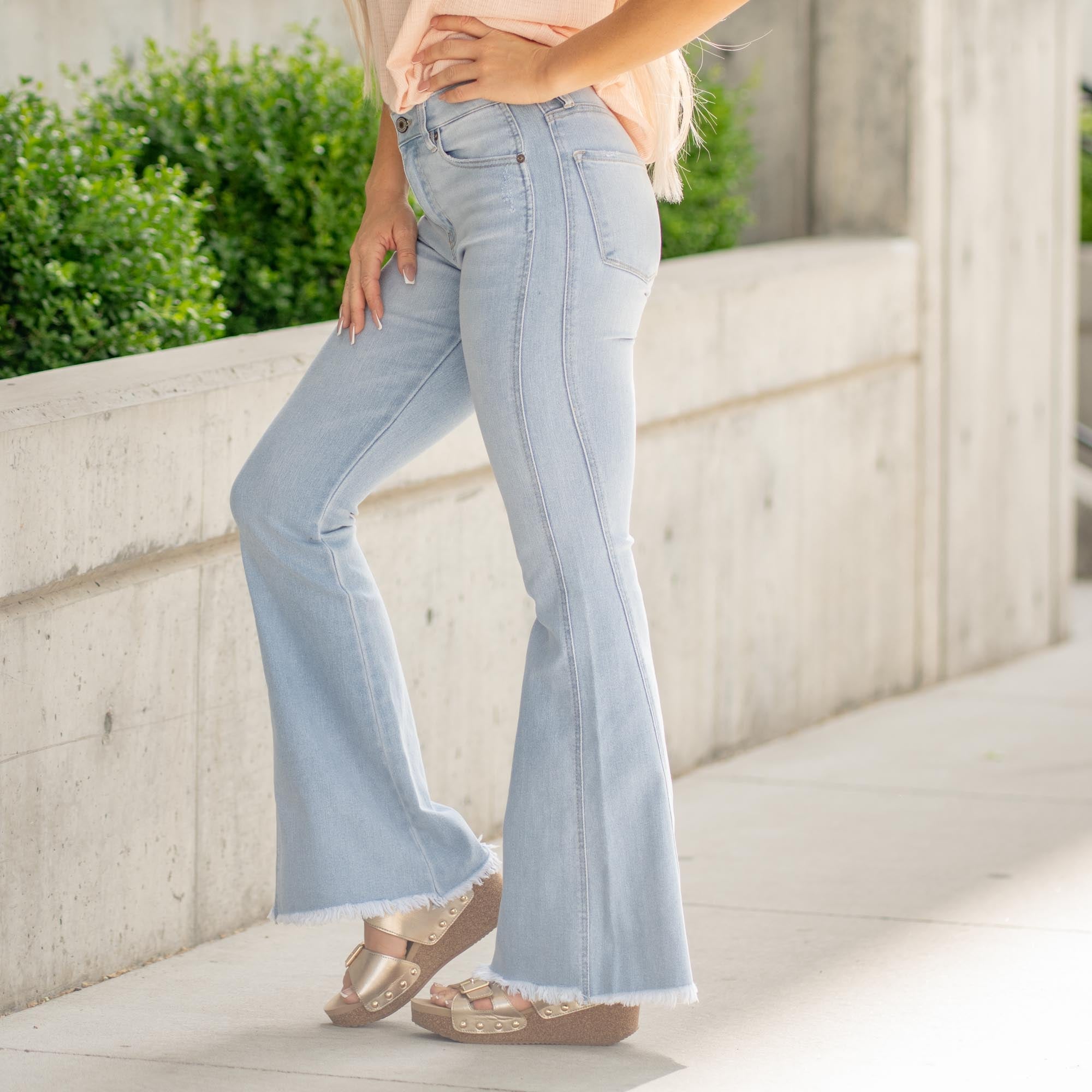 Curvy Fit Annika High Rise Flare Jeans