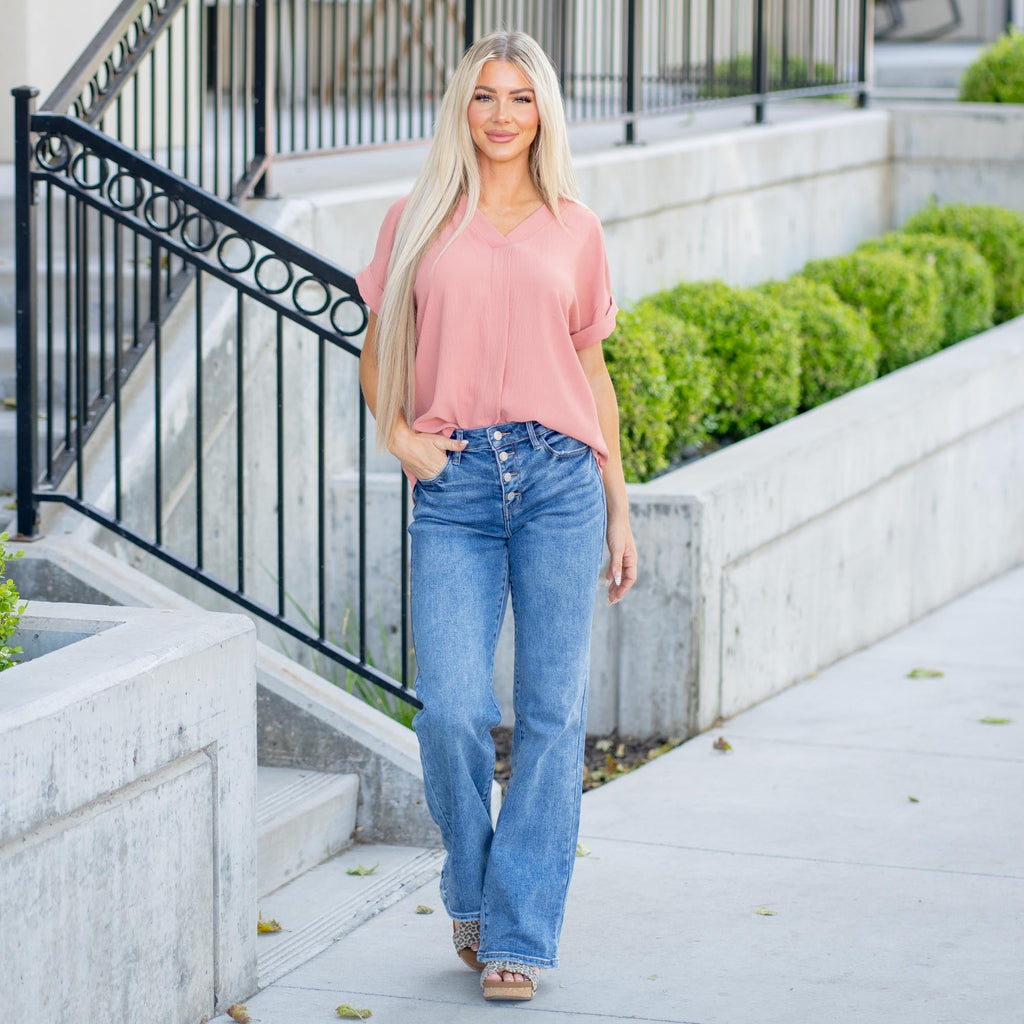 KanCan Darlene Essentials High Rise Comfort 90's Flare Jeans