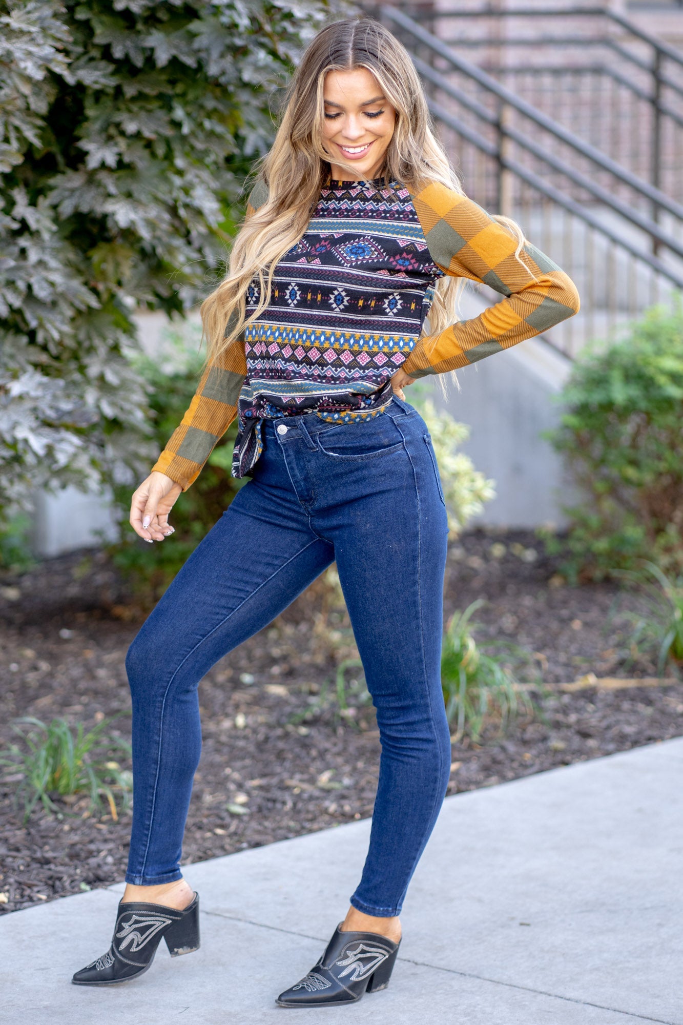 KanCan Bev High Rise Skinny Jeans Dark Blue