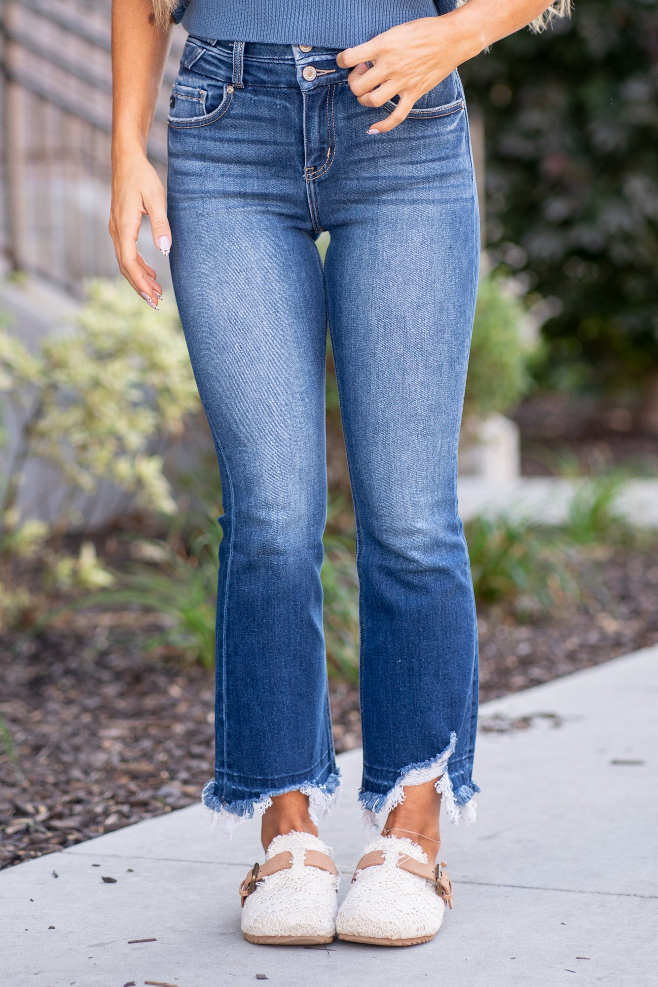 Celina High Rise Cropped Flare Jeans