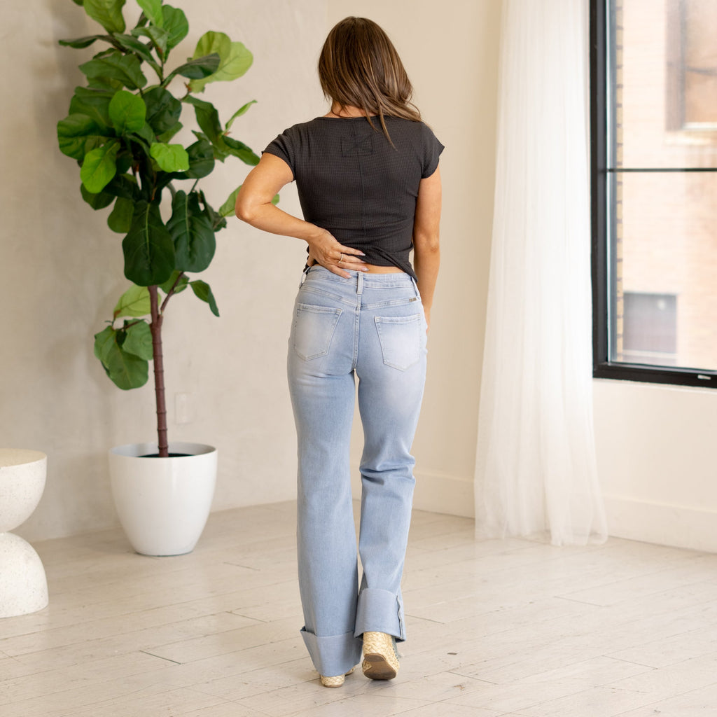 KanCan Franny High Rise Wide Flare Jeans
