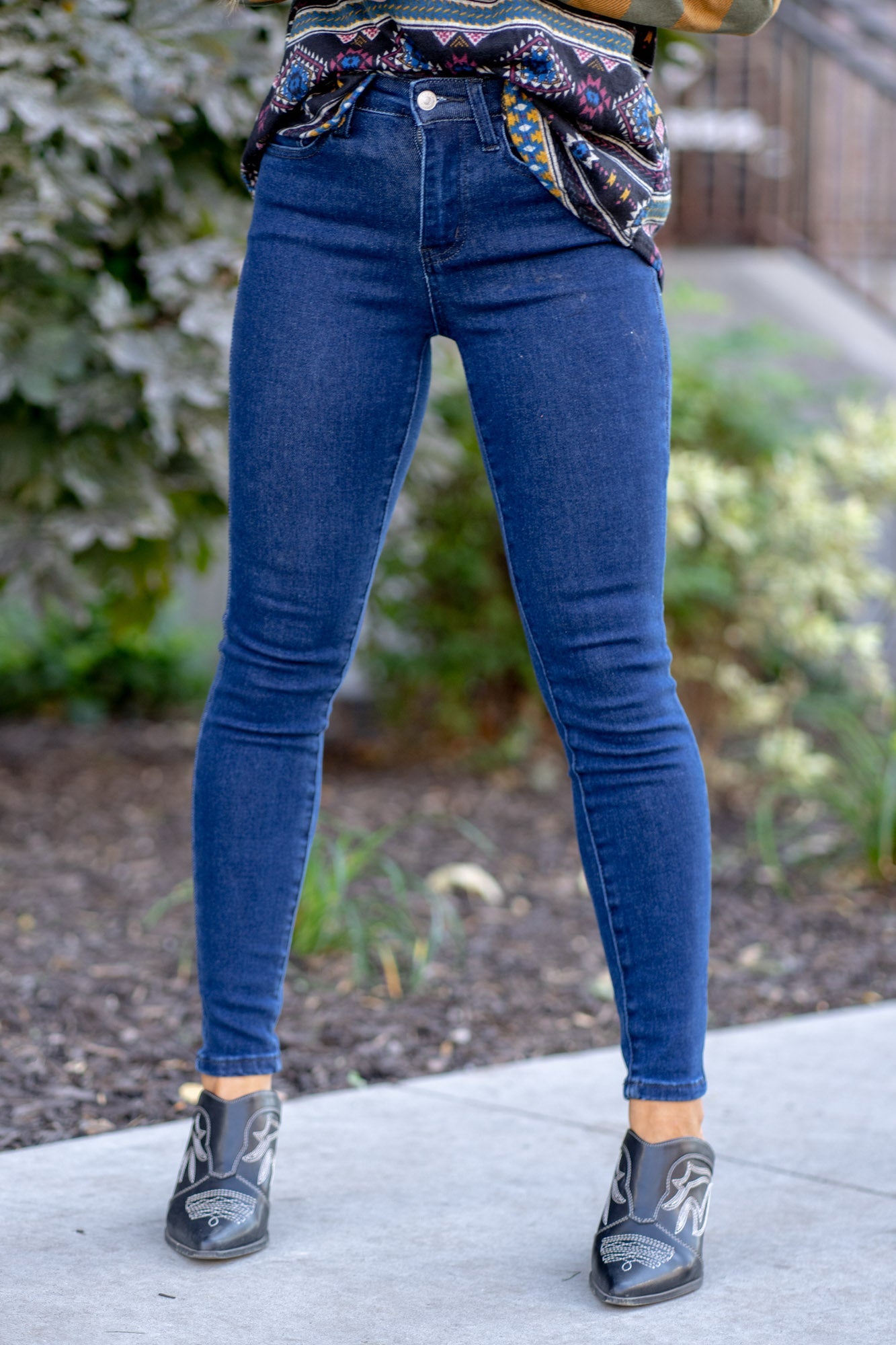 KanCan Bev High Rise Skinny Jeans Dark Blue
