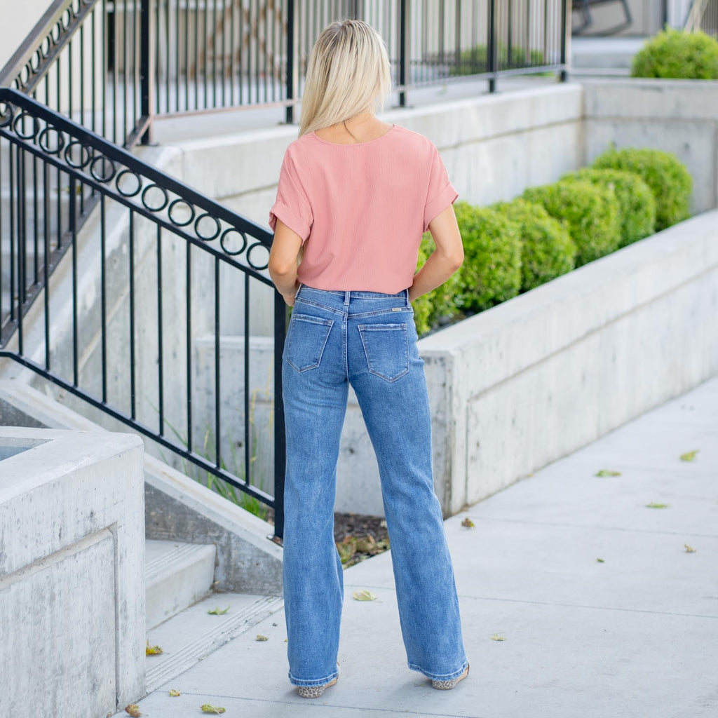 KanCan Darlene Essentials High Rise Comfort 90's Flare Jeans