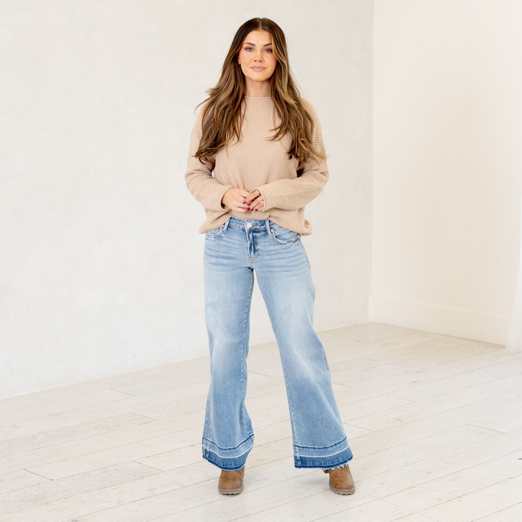 Lizette Mid Rise Wide Leg