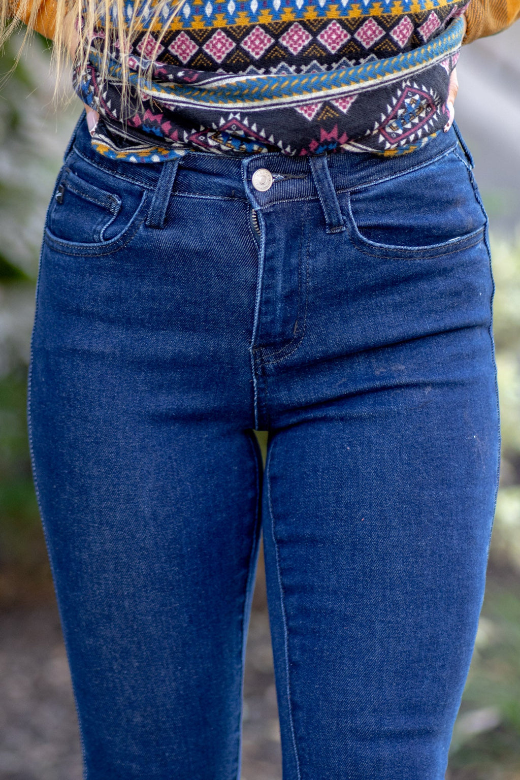 KanCan Bev High Rise Skinny Jeans Dark Blue