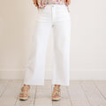 KanCan Dianella  High Rise Crop Wide White