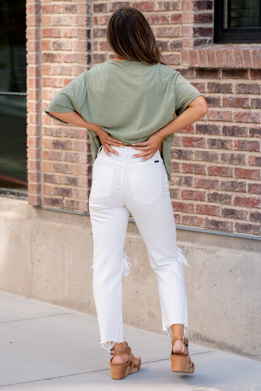 KanCan Blakely High Rise Straight Leg Jeans White