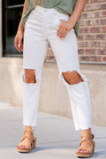 KanCan Blakely High Rise Straight Leg Jeans White