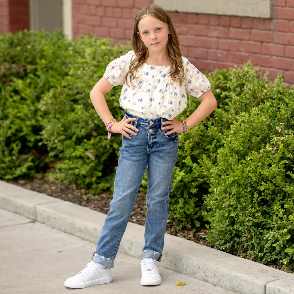 Kids Kate High Rise Slim Straight