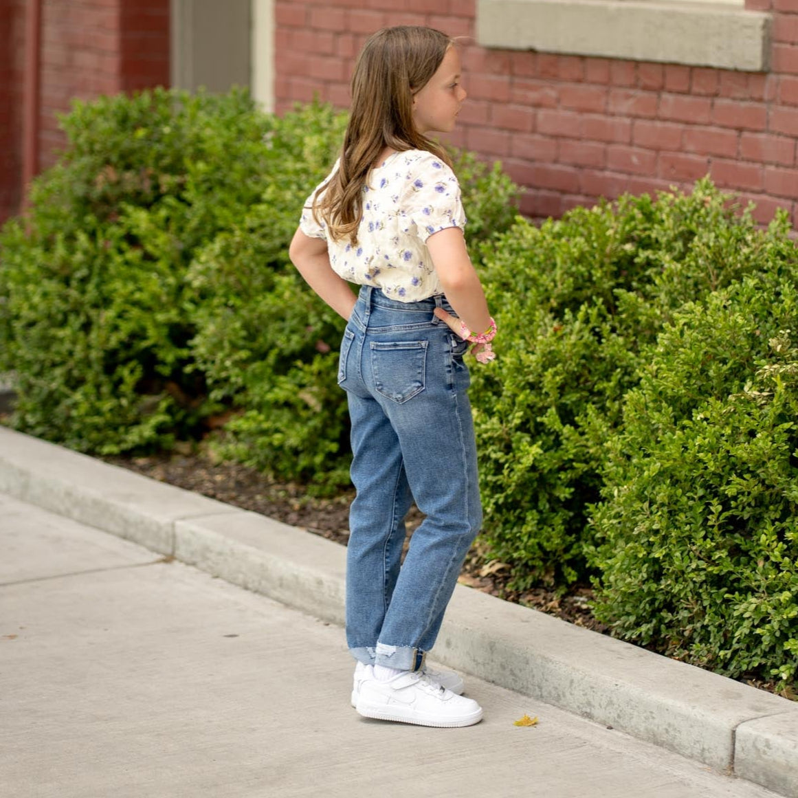 Kids Kate High Rise Slim Straight