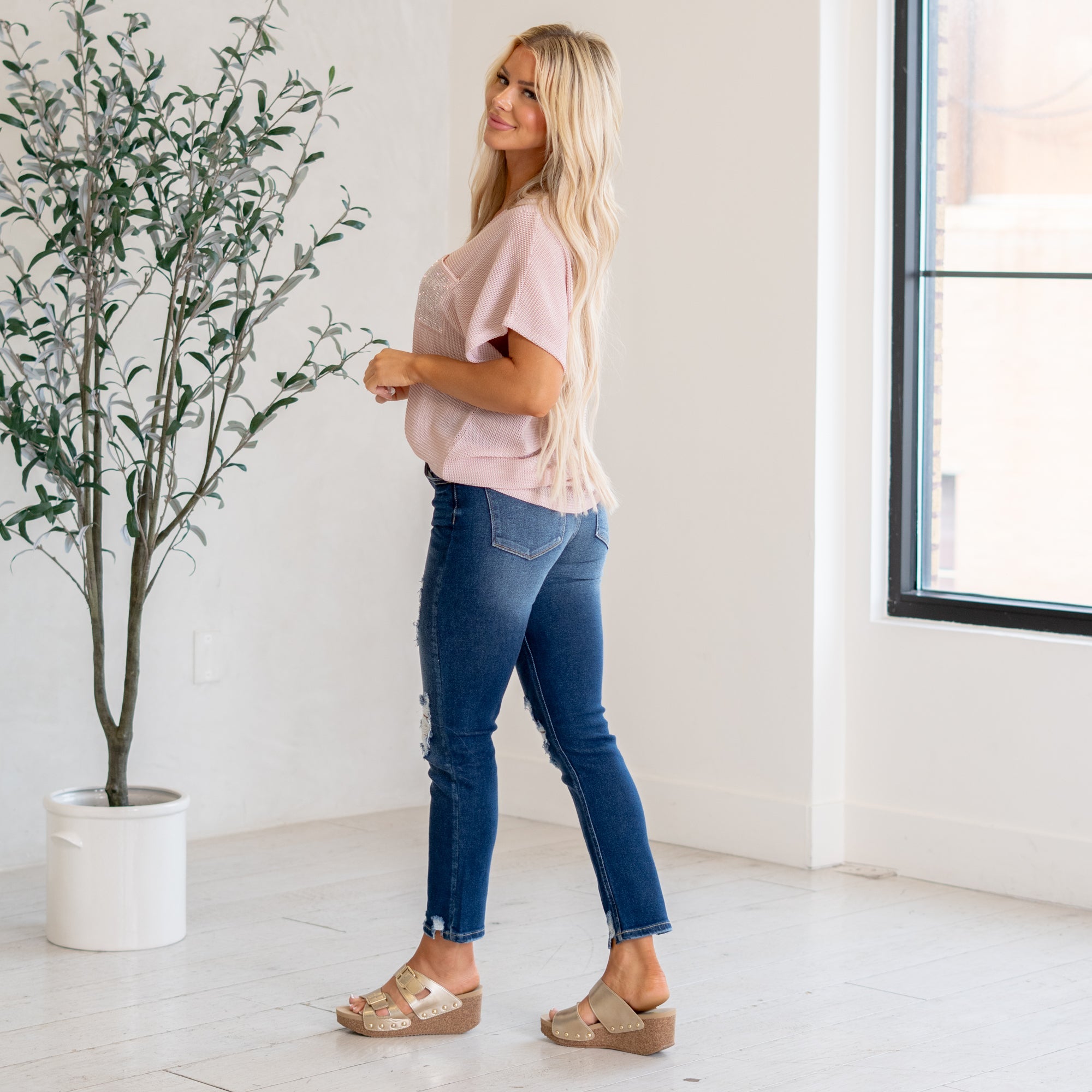 KanCan Haven Ultra High Rise Slim Straight Leg