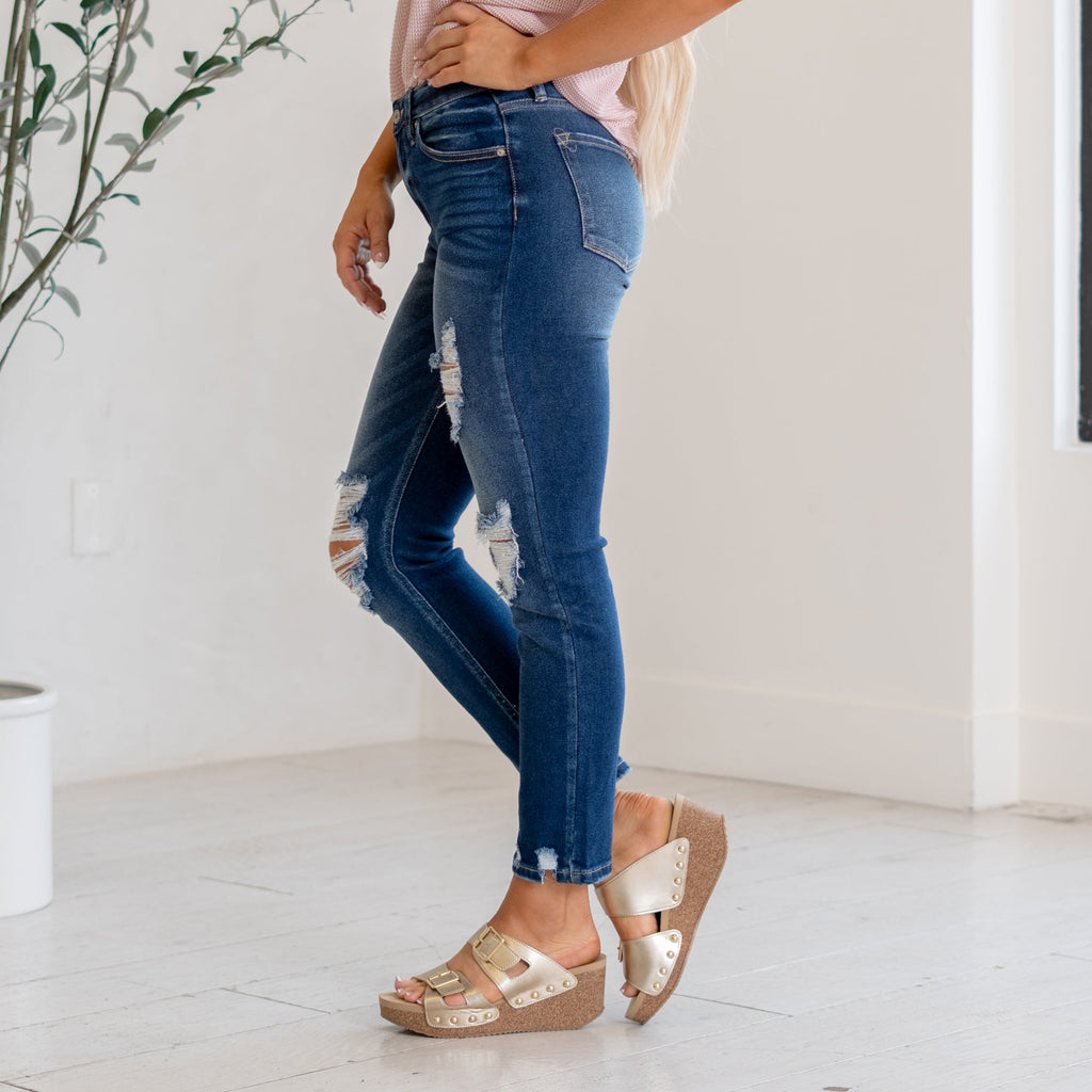 KanCan Haven Ultra High Rise Slim Straight Leg