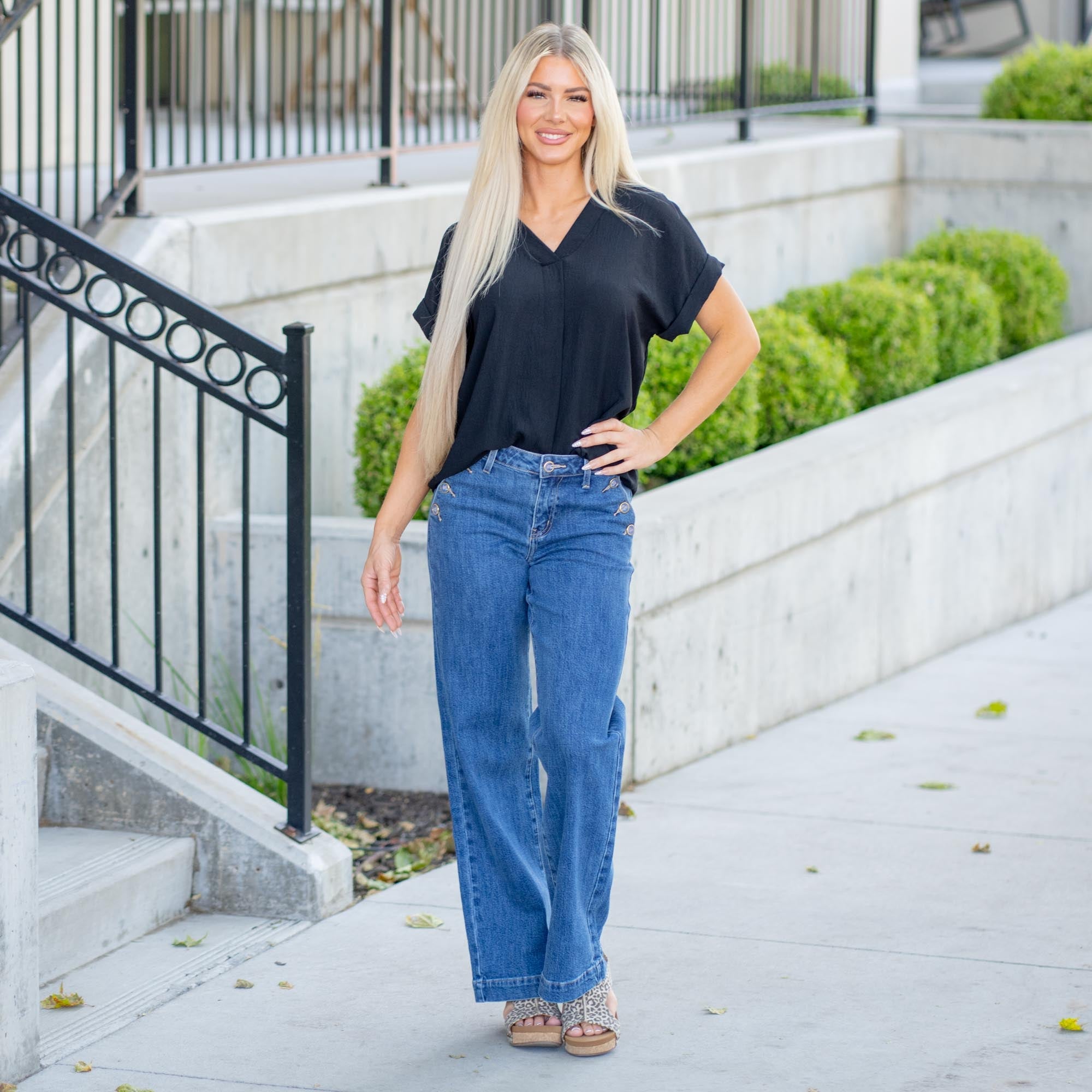 Sol High Rise Wide Leg Trouser Fit