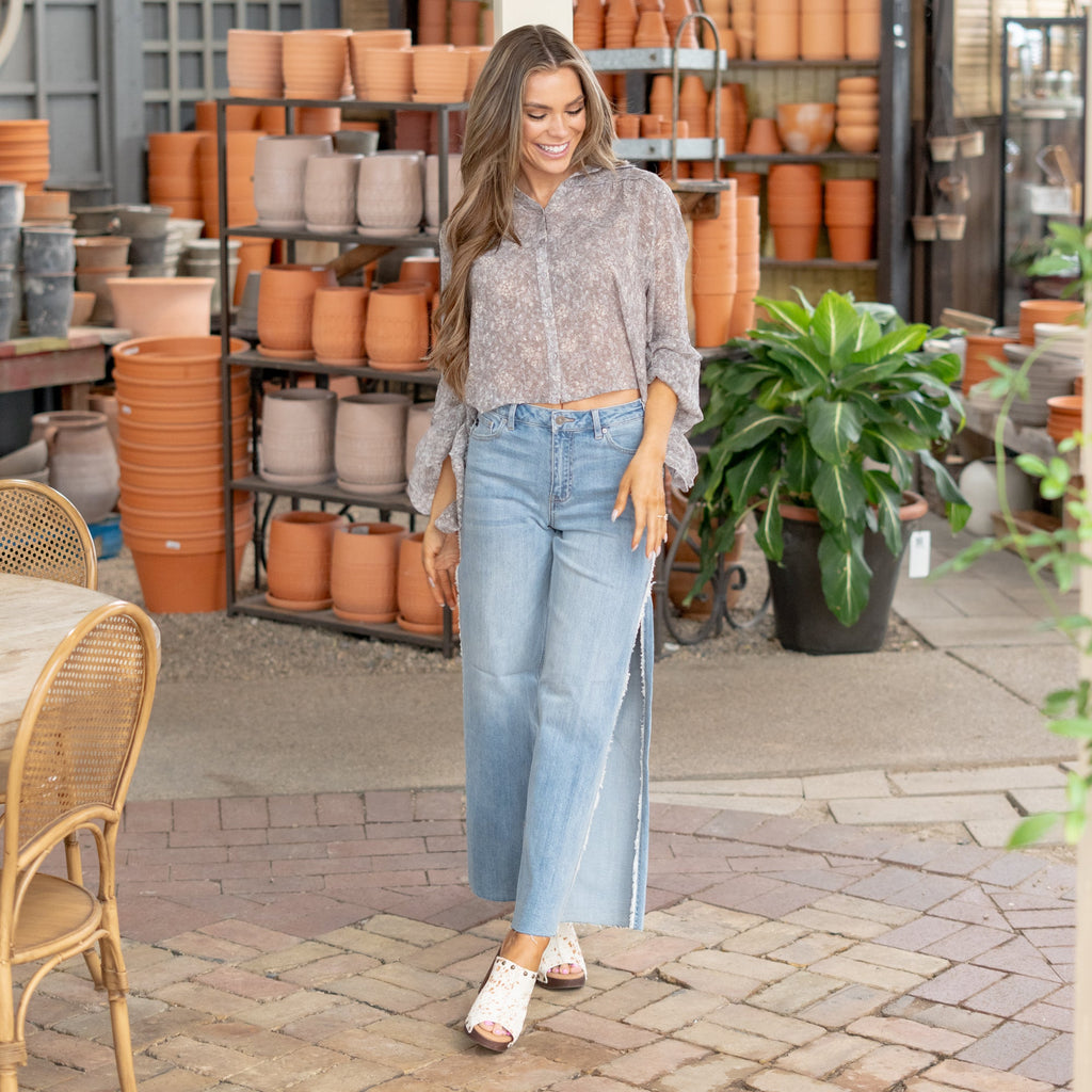Haiden High Rise Ankle Wide Leg