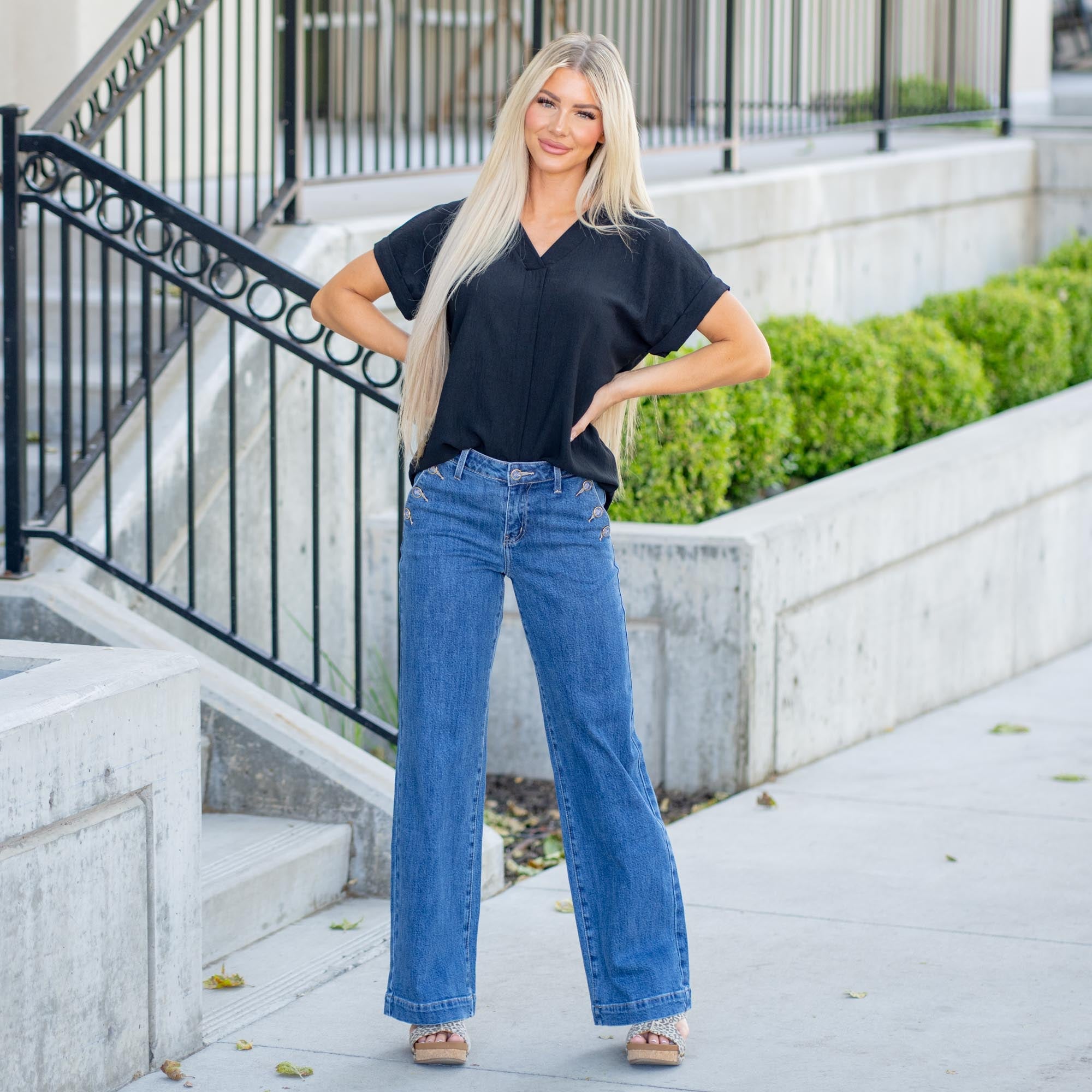 Sol High Rise Wide Leg Trouser Fit