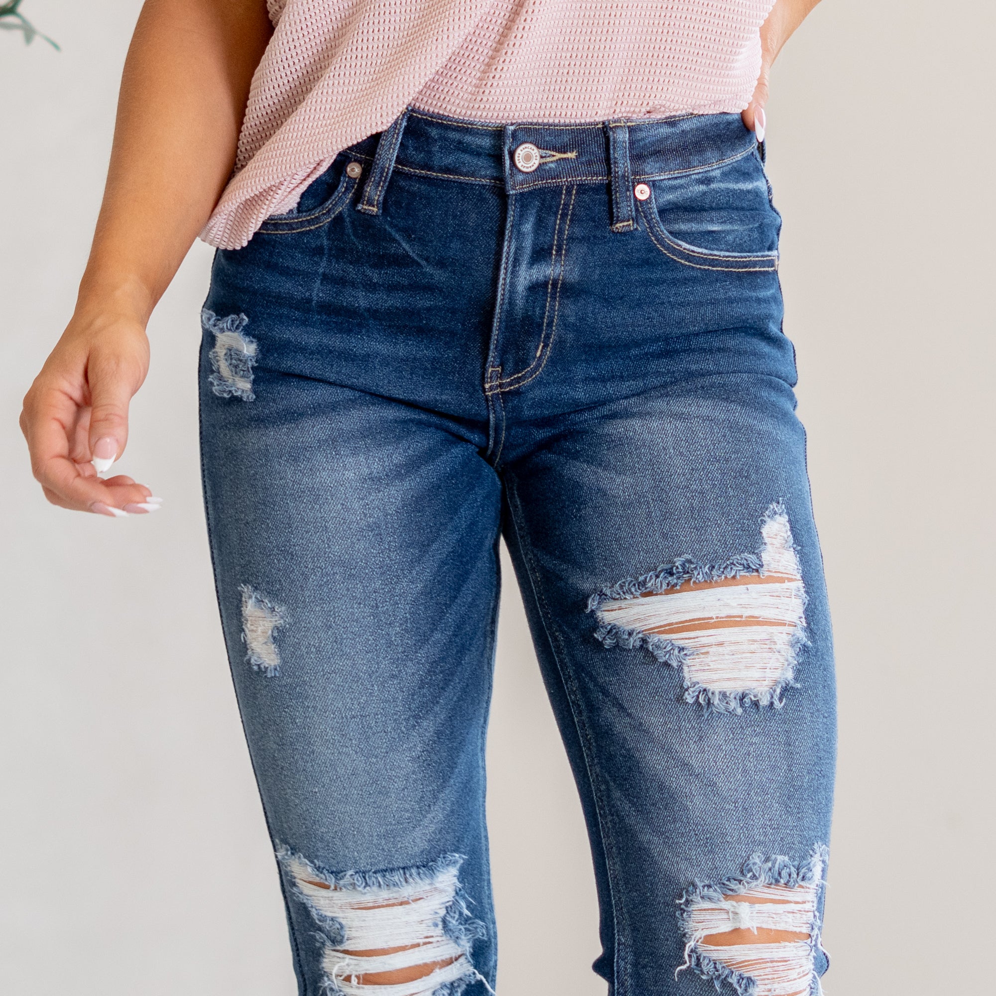 KanCan Haven Ultra High Rise Slim Straight Leg