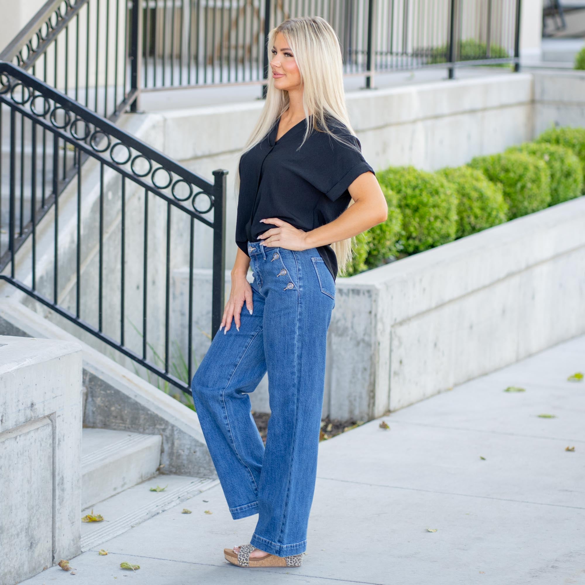 Sol High Rise Wide Leg Trouser Fit