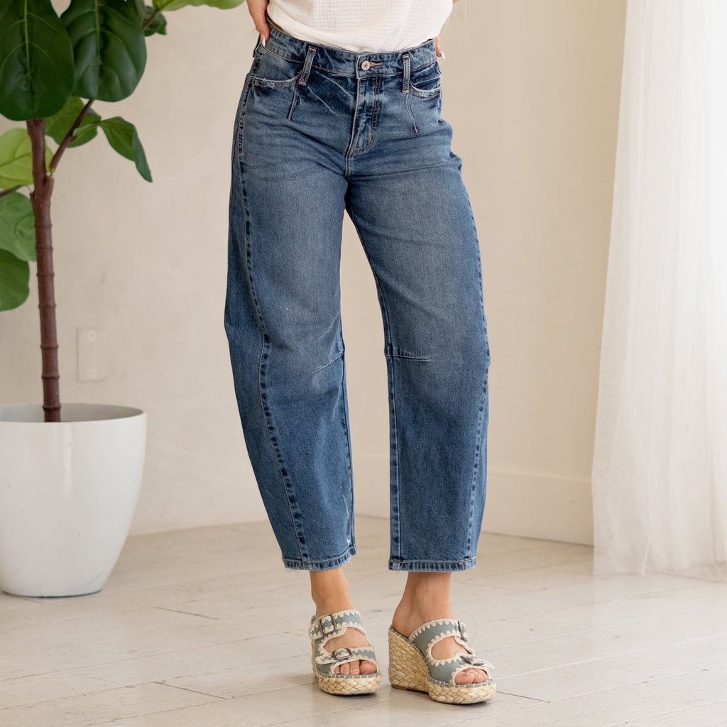 KanCan Yolanda Low Slung Horseshoe Fit Dark Blue Wash