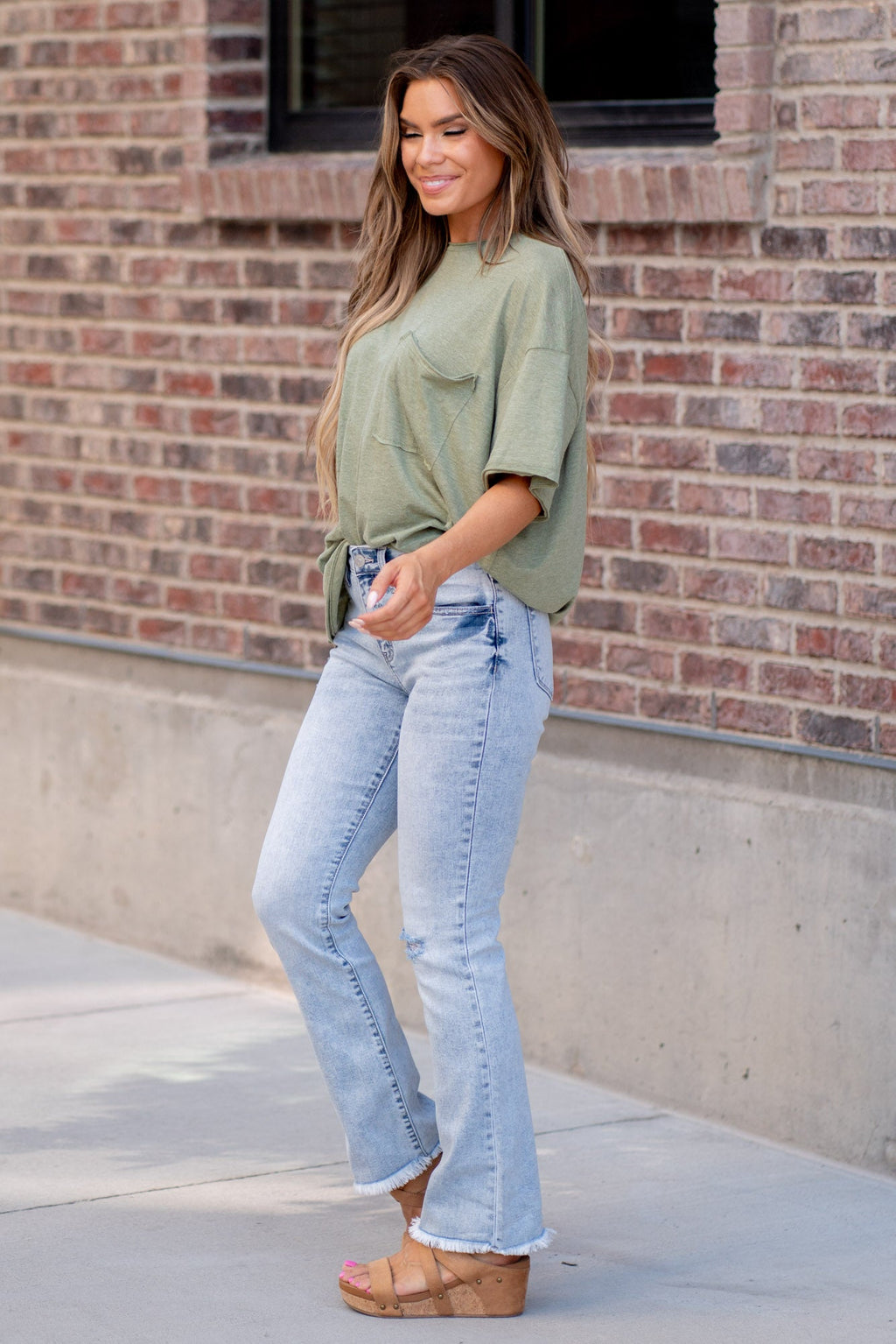 Claire High Rise Bootcut Jeans 30" Inseam