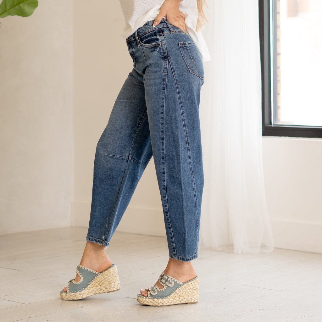 KanCan Yolanda Low Slung Horseshoe Fit Dark Blue Wash