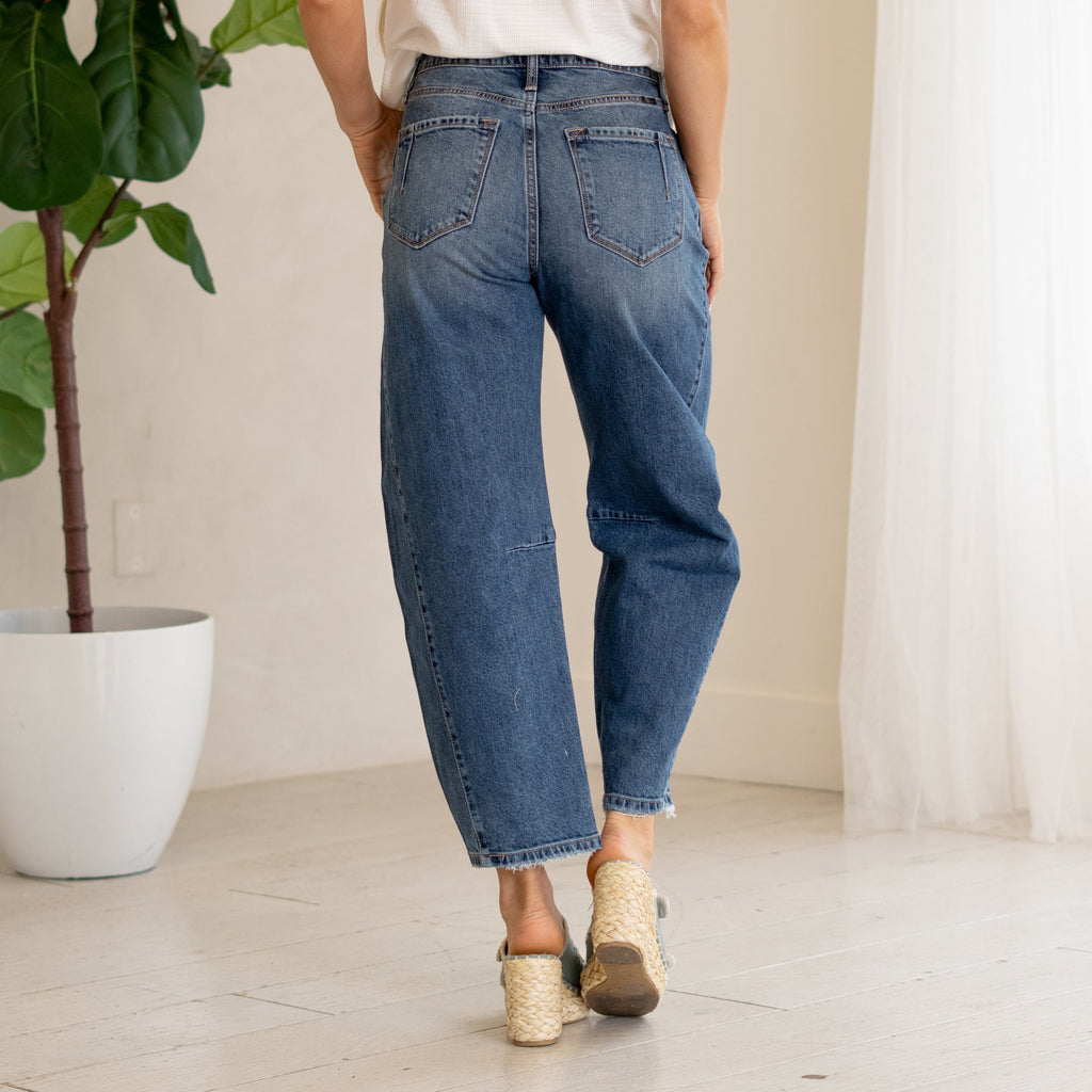 KanCan Yolanda Low Slung Horseshoe Fit Dark Blue Wash