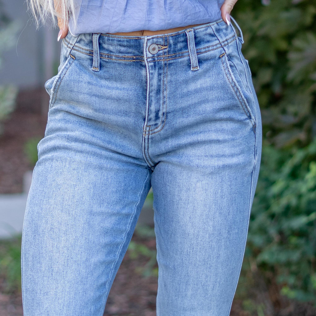 KanCan Bailey High Rise Flare Jeans – Stretch Medium Dark Wash