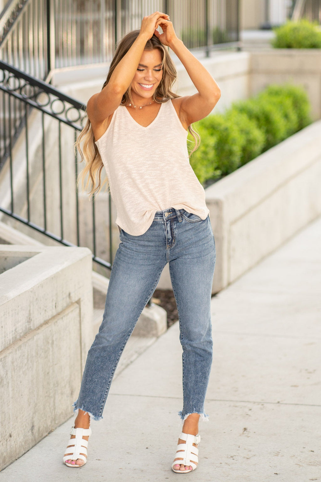 Kathrine High Rise Slim Straight Leg Jeans Regular & Plus Sizes