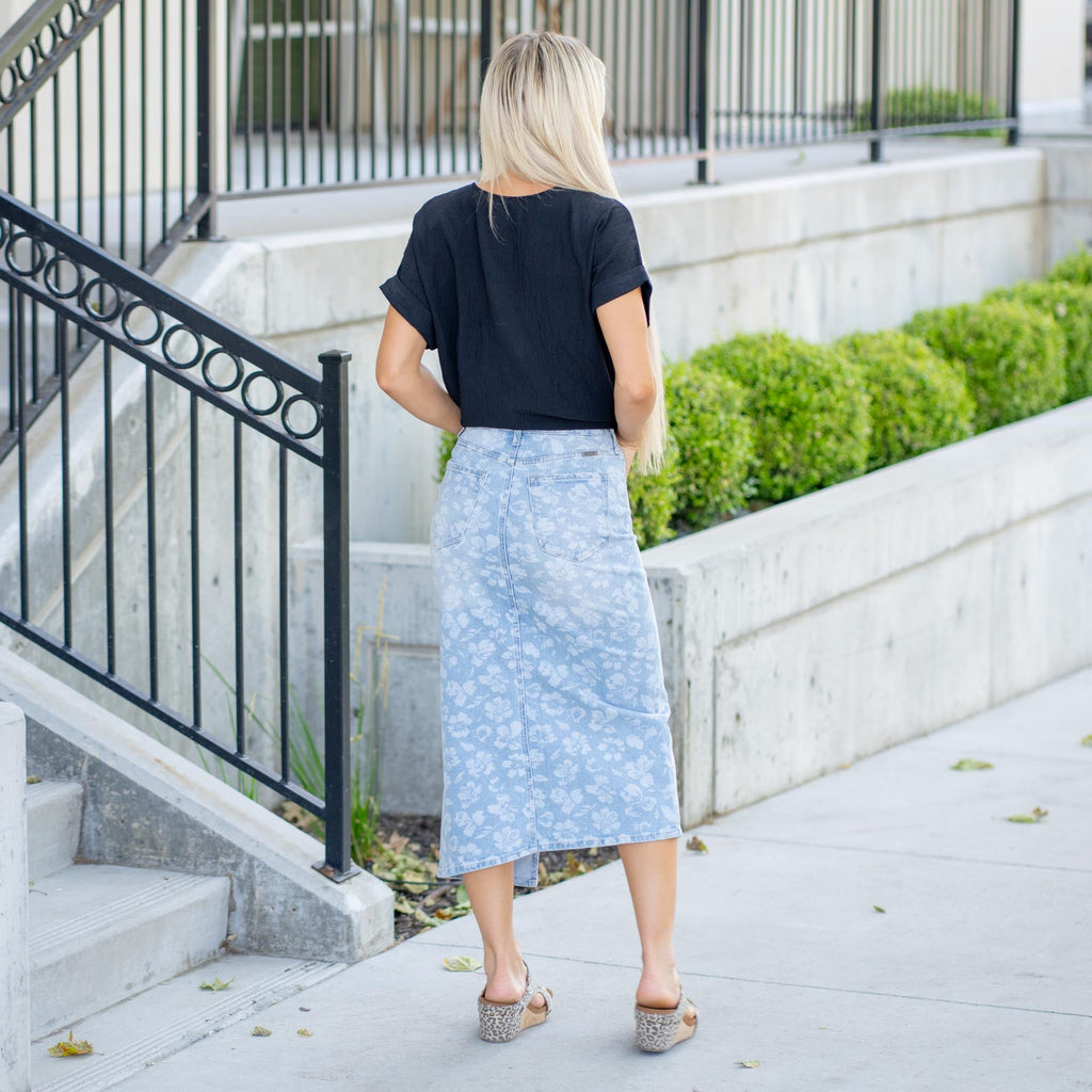 Hibiscus High Rise Midi Skirt