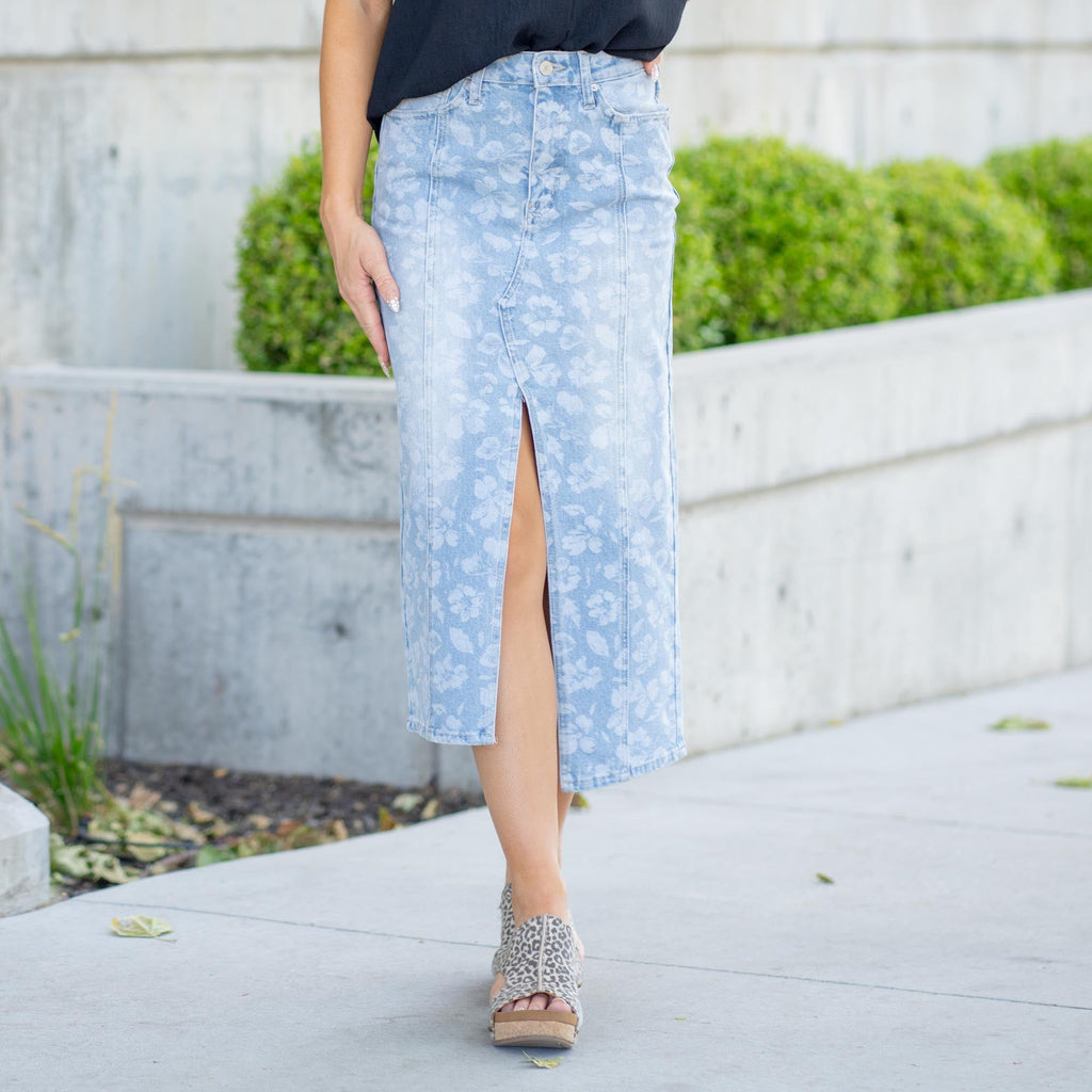 Hibiscus High Rise Midi Skirt