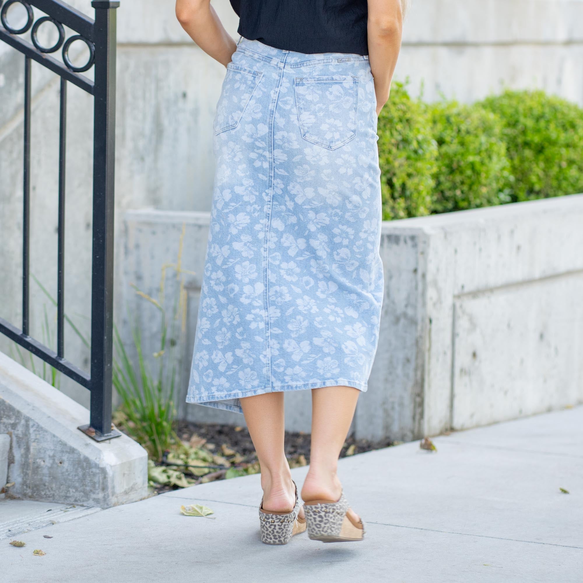 Hibiscus High Rise Midi Skirt