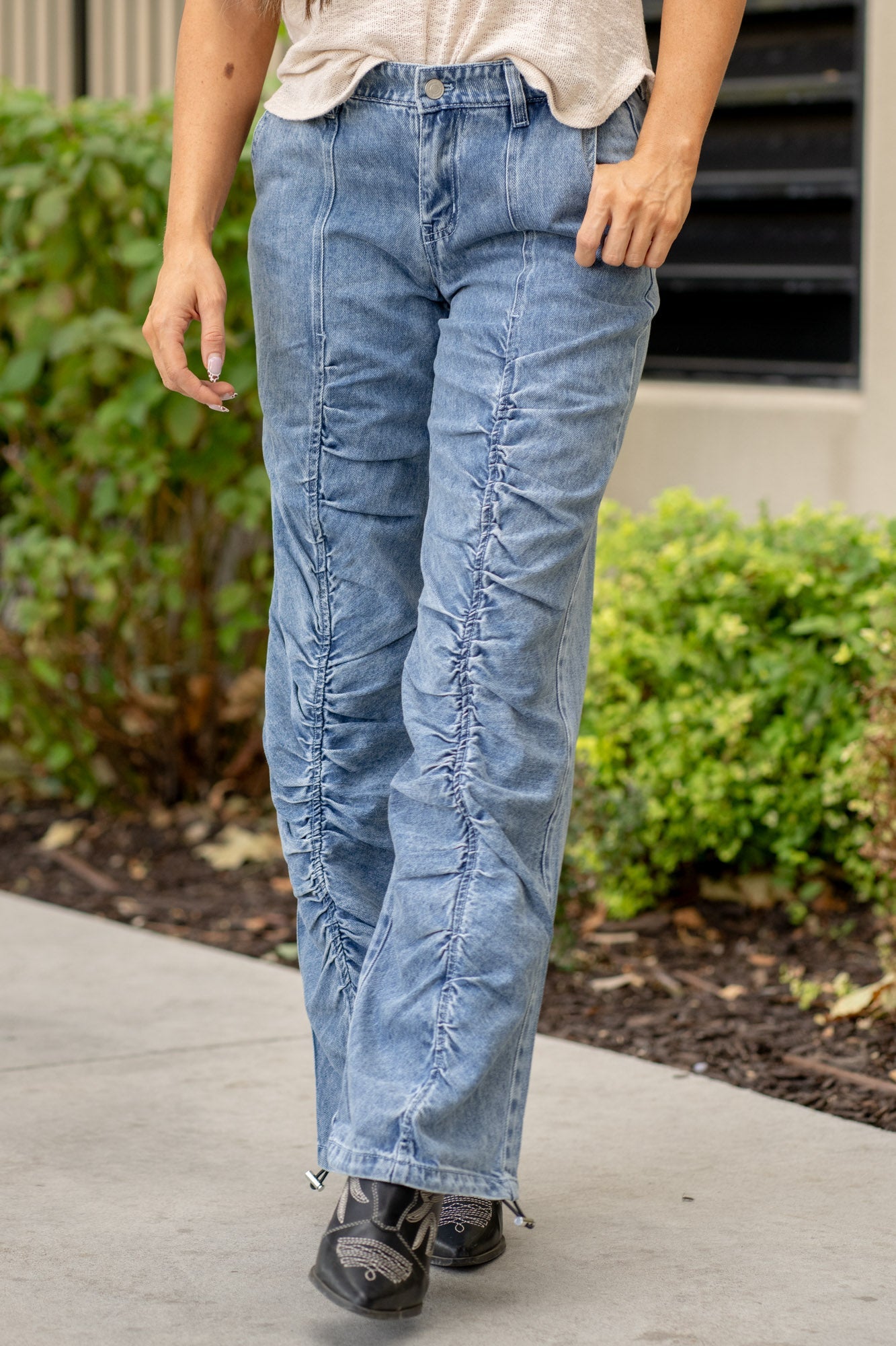 Madison Mid Rise Baggy Fit Jeans