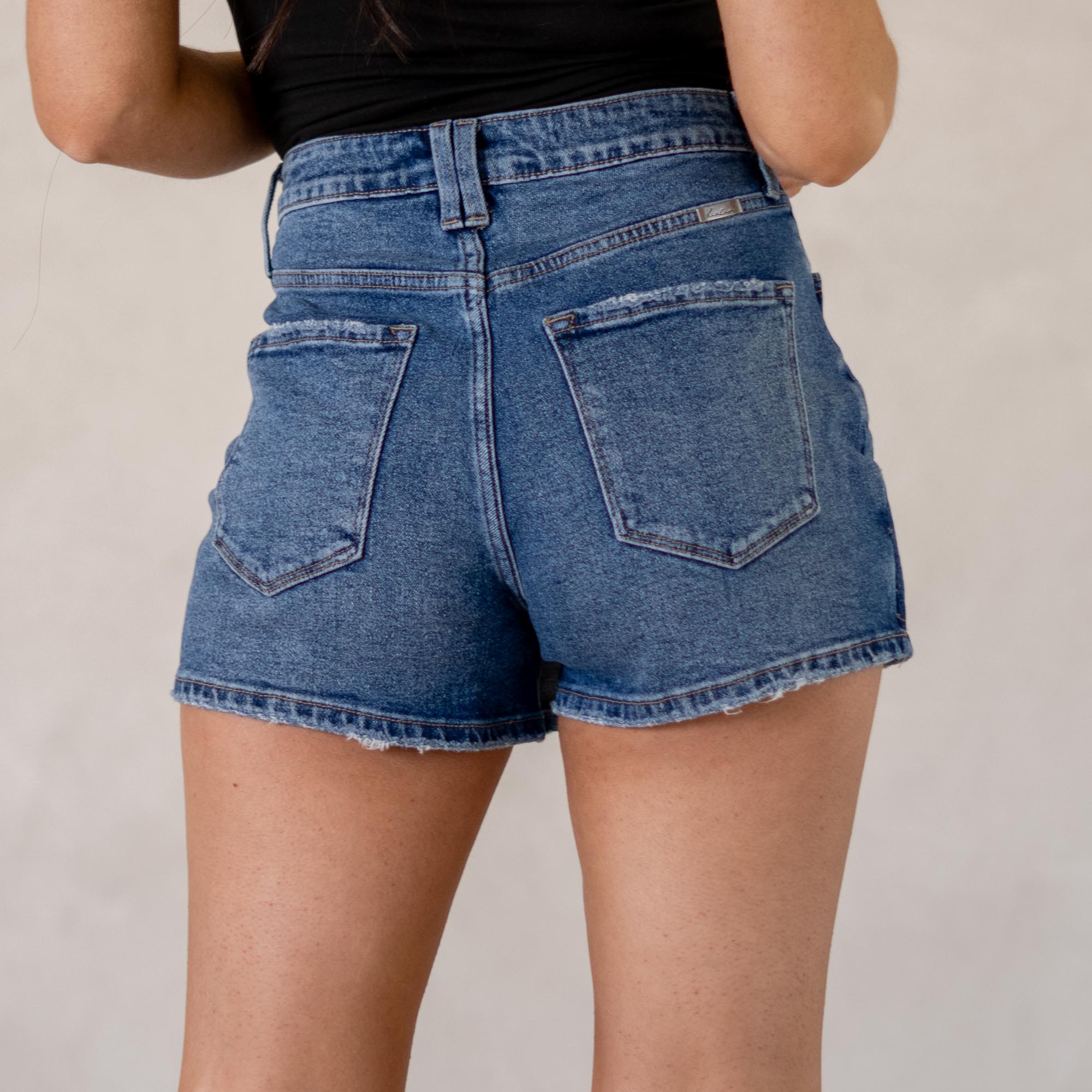 KanCan Duckie High Rise Skort Medium Blue