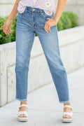 Angelina High Rise Slim Straight Leg Jeans