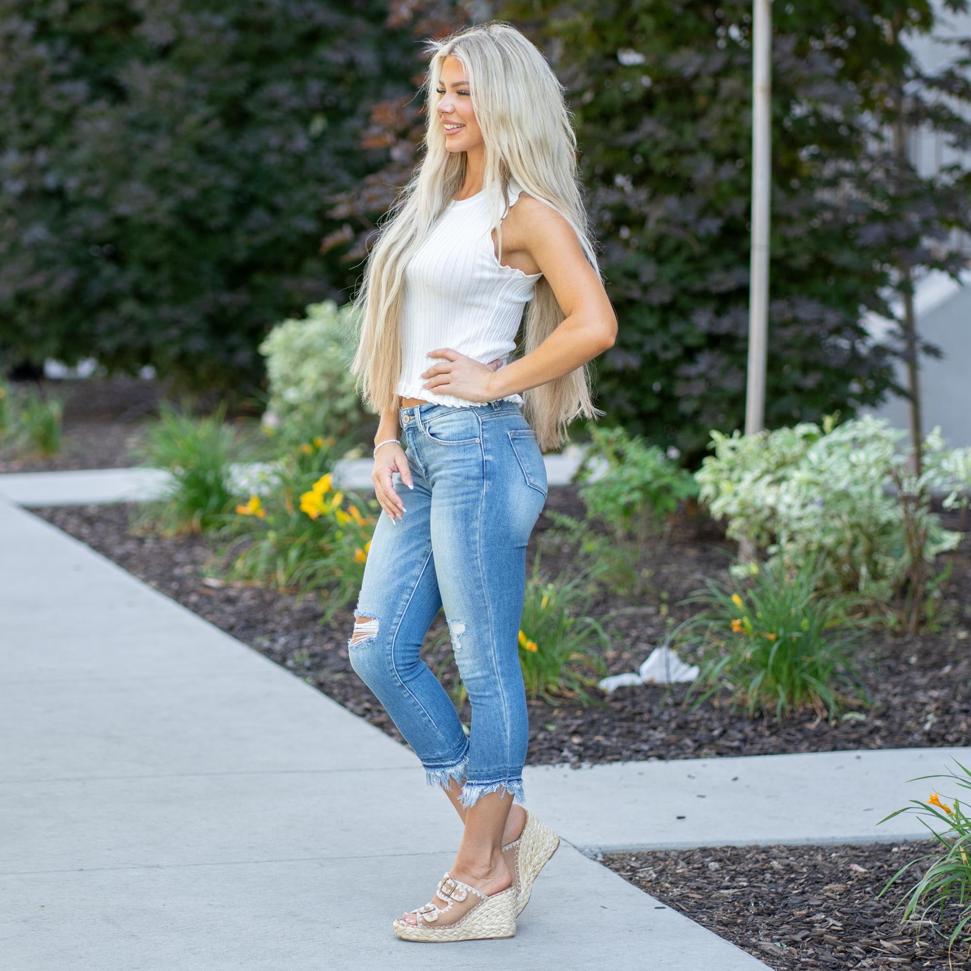KanCan Camila Mid Rise Ankle Skinny