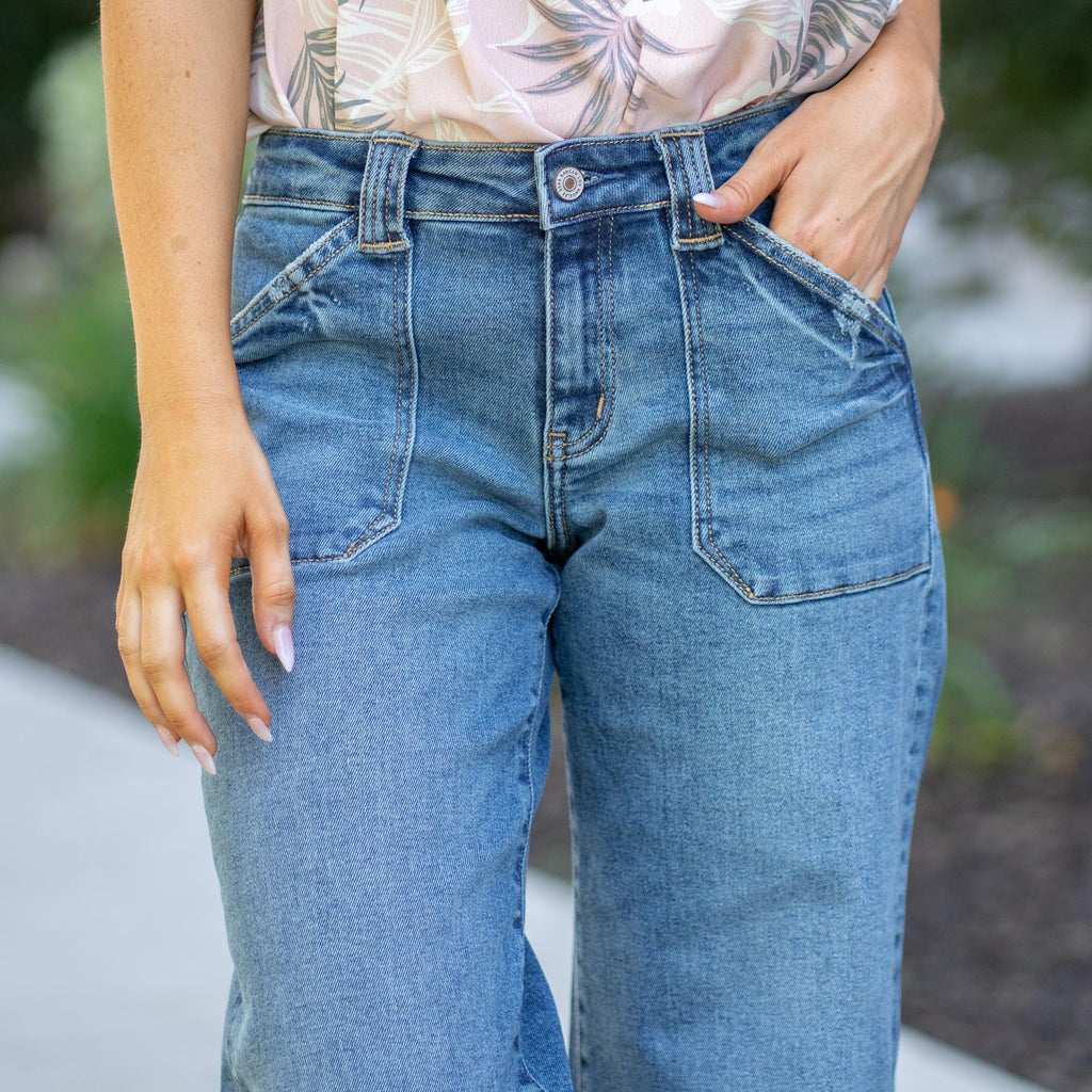 Curvy Fit Viola High Rise Wide Jeans