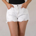 KanCan Shana High Rise Shorts White