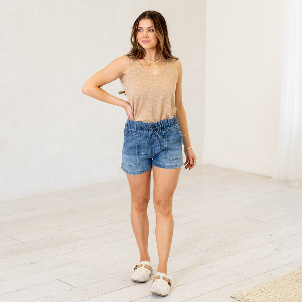 KanCan Maisy Ultra High Paper Bag Shorts