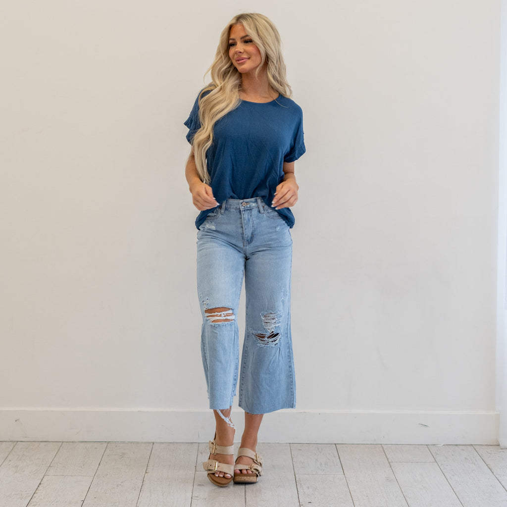 Mariyah Ultra High Rise Cropped Wide Leg
