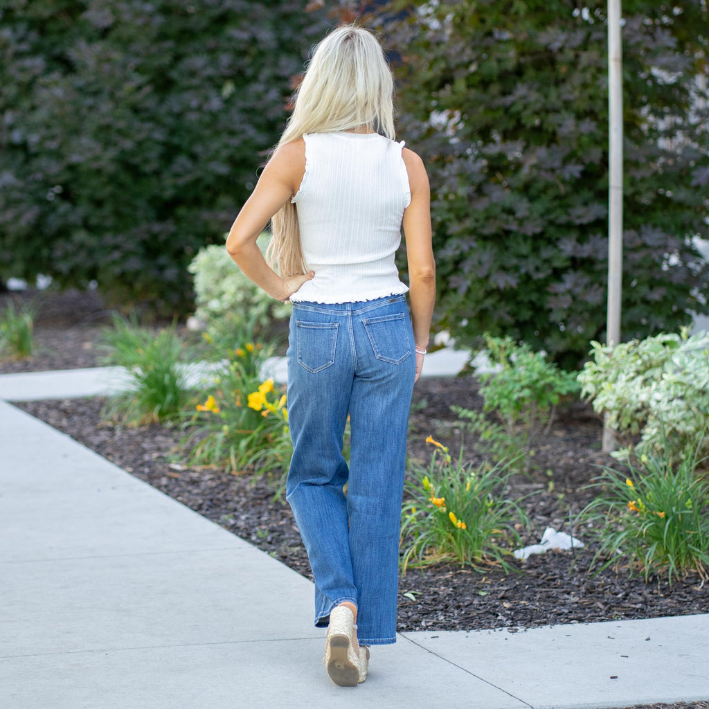 Curvy Fit Viola High Rise Wide Jeans