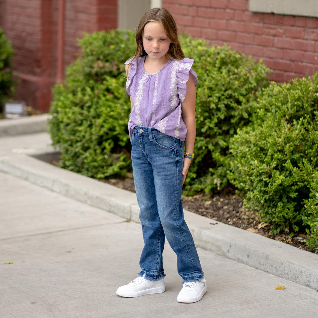 Kids Royal High Rise Mini Straight Leg