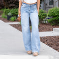 KanCan Selma Mid Rise Wide Fit Classic 5-Pocket Rigid Jeans
