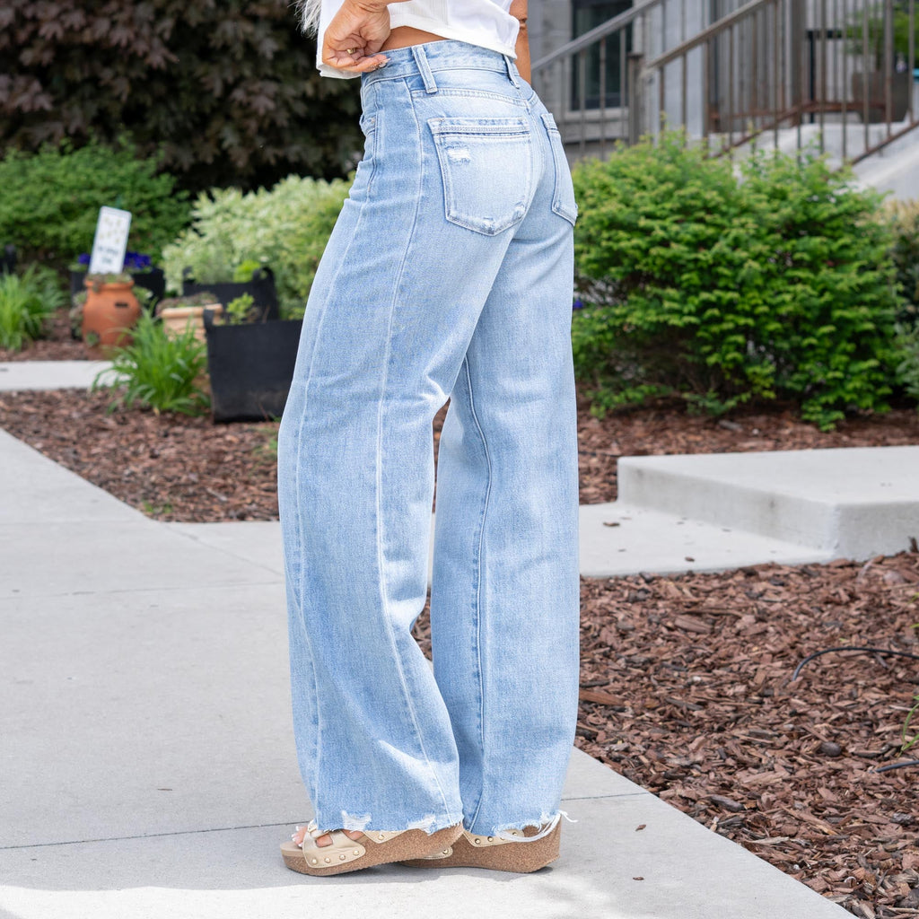 KanCan Selma Mid Rise Wide Fit Classic 5-Pocket Rigid Jeans