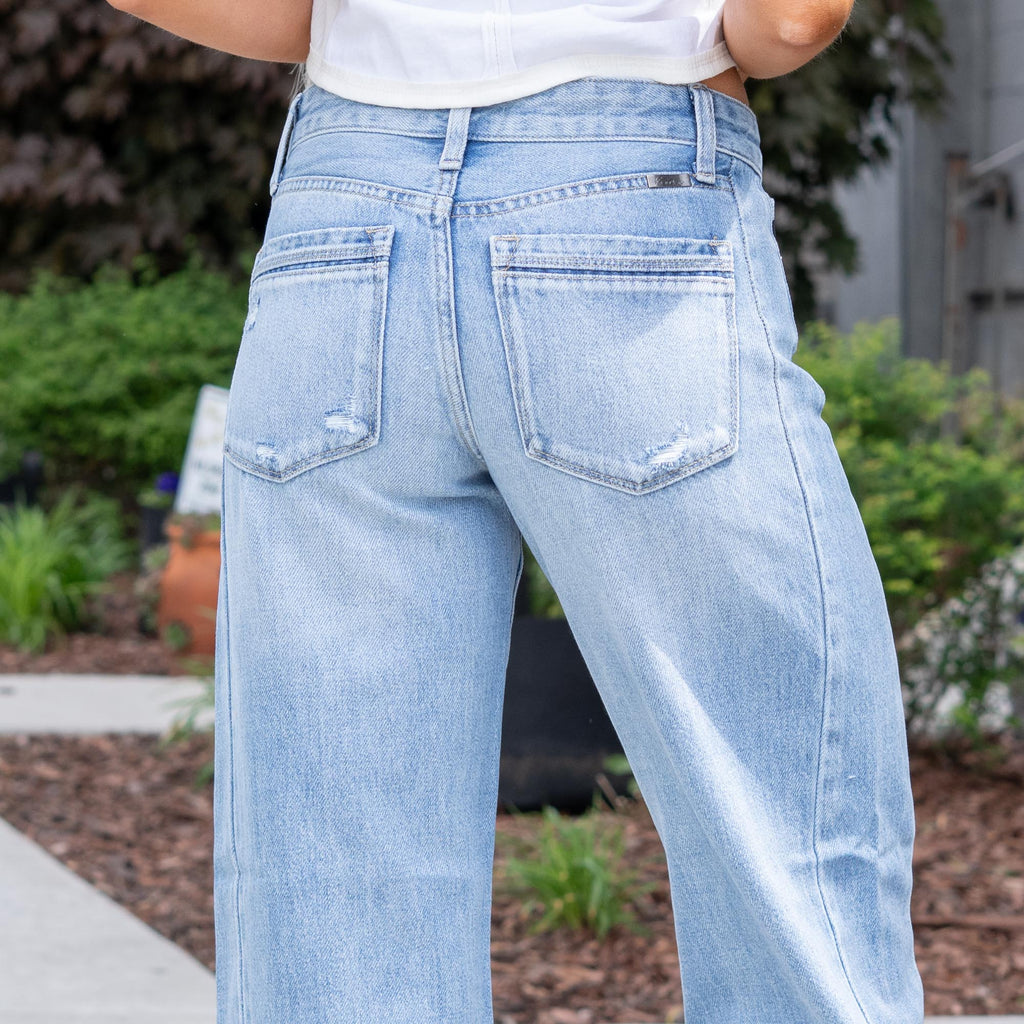KanCan Selma Mid Rise Wide Fit Classic 5-Pocket Rigid Jeans