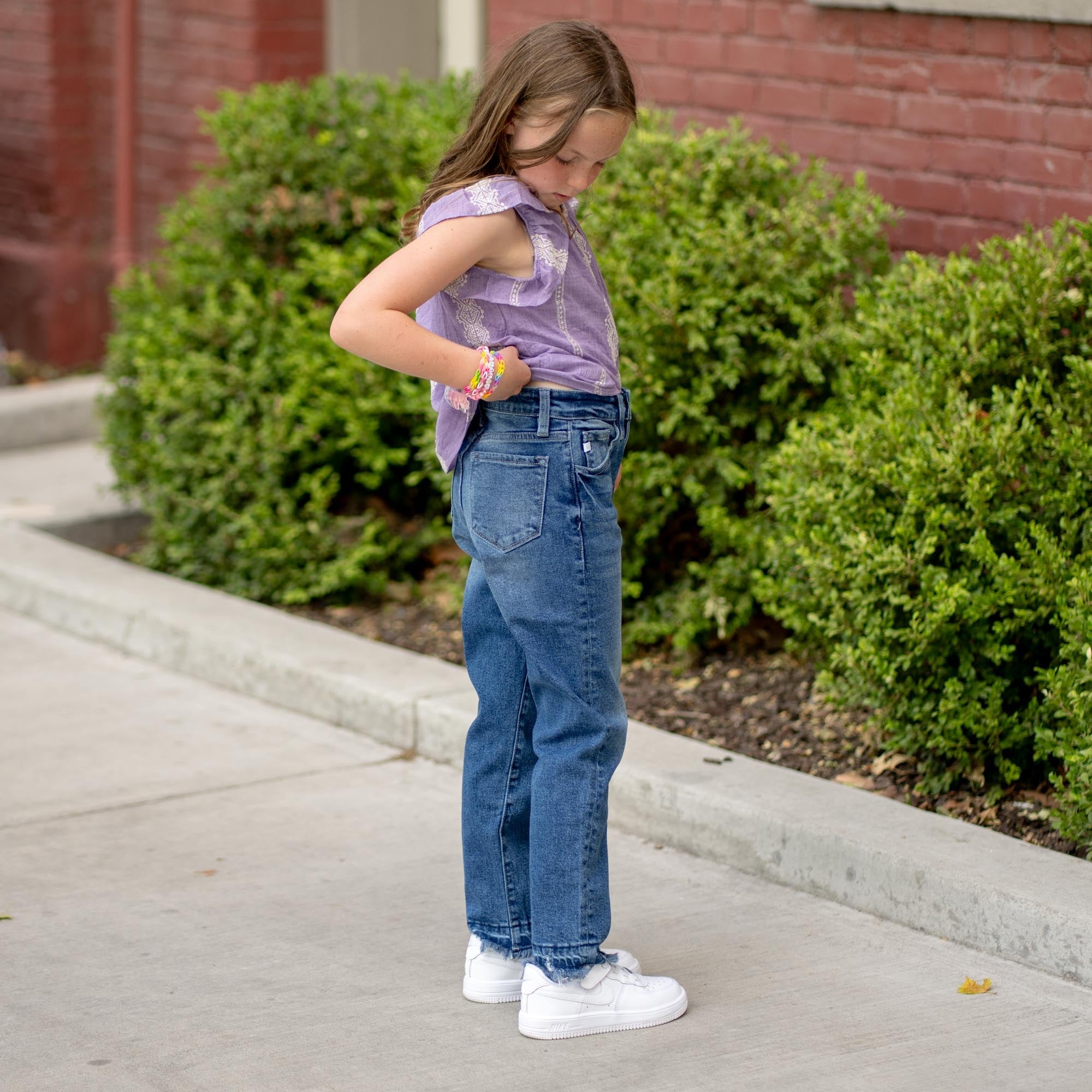 Kids Royal High Rise Mini Straight Leg