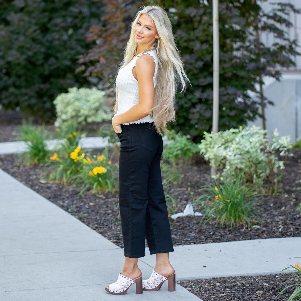Shea High Rise Cropped Wide Leg