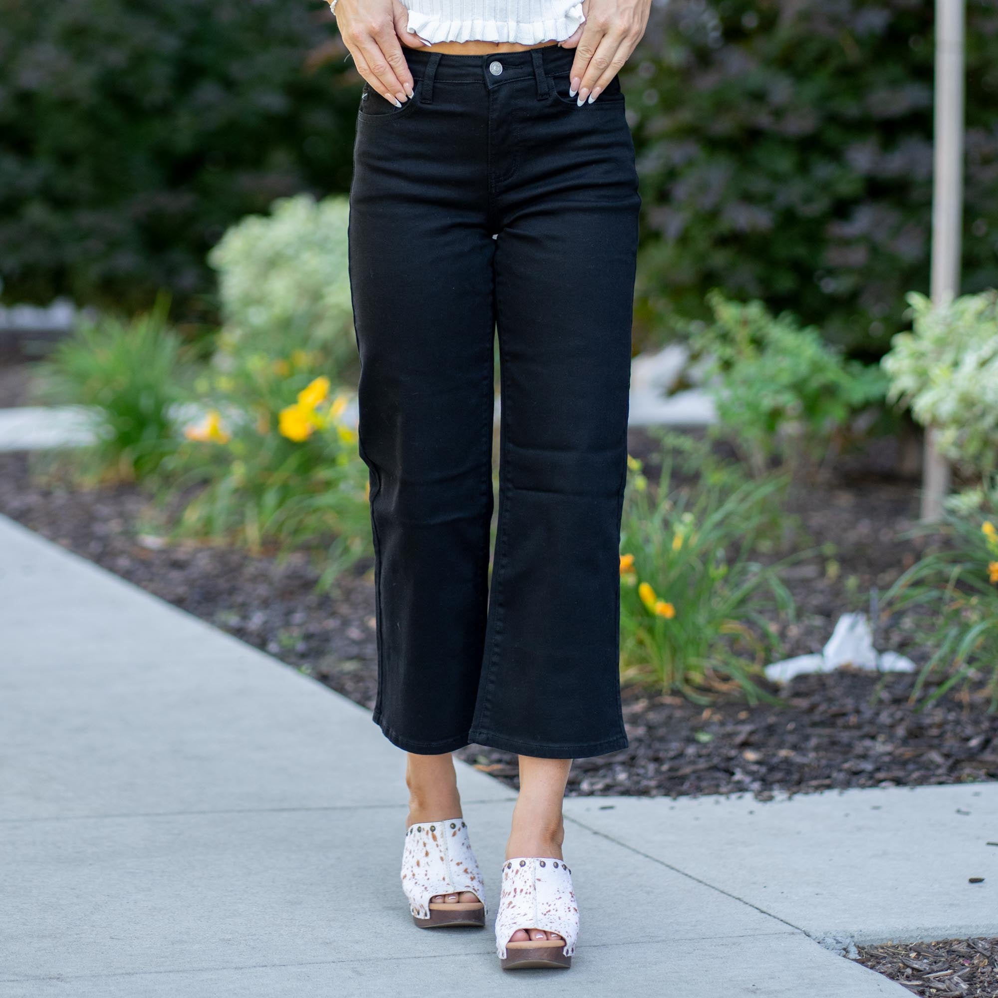 Shea High Rise Cropped Wide Leg