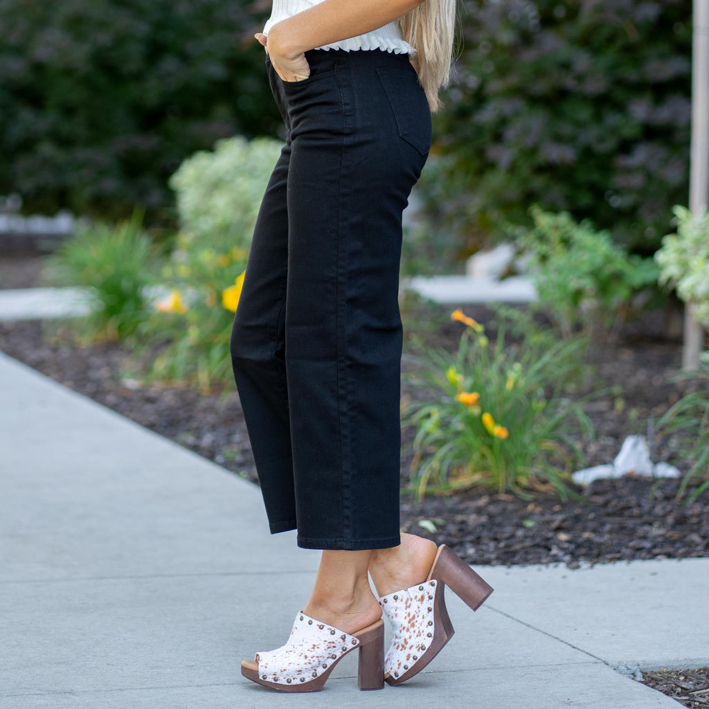 Shea High Rise Cropped Wide Leg
