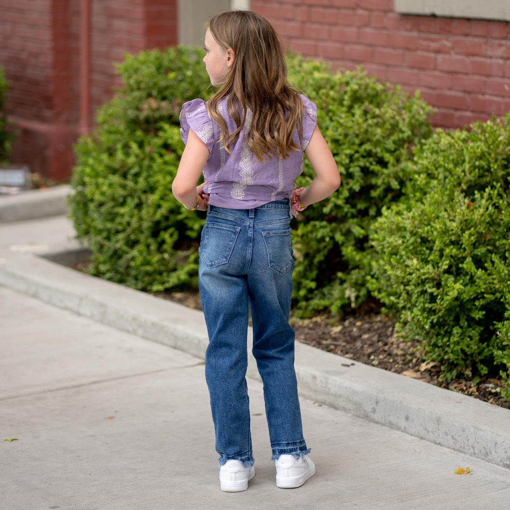 Kids Royal High Rise Mini Straight Leg