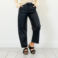 KanCan Darlene High Rise Faux Leather Barrel Pants