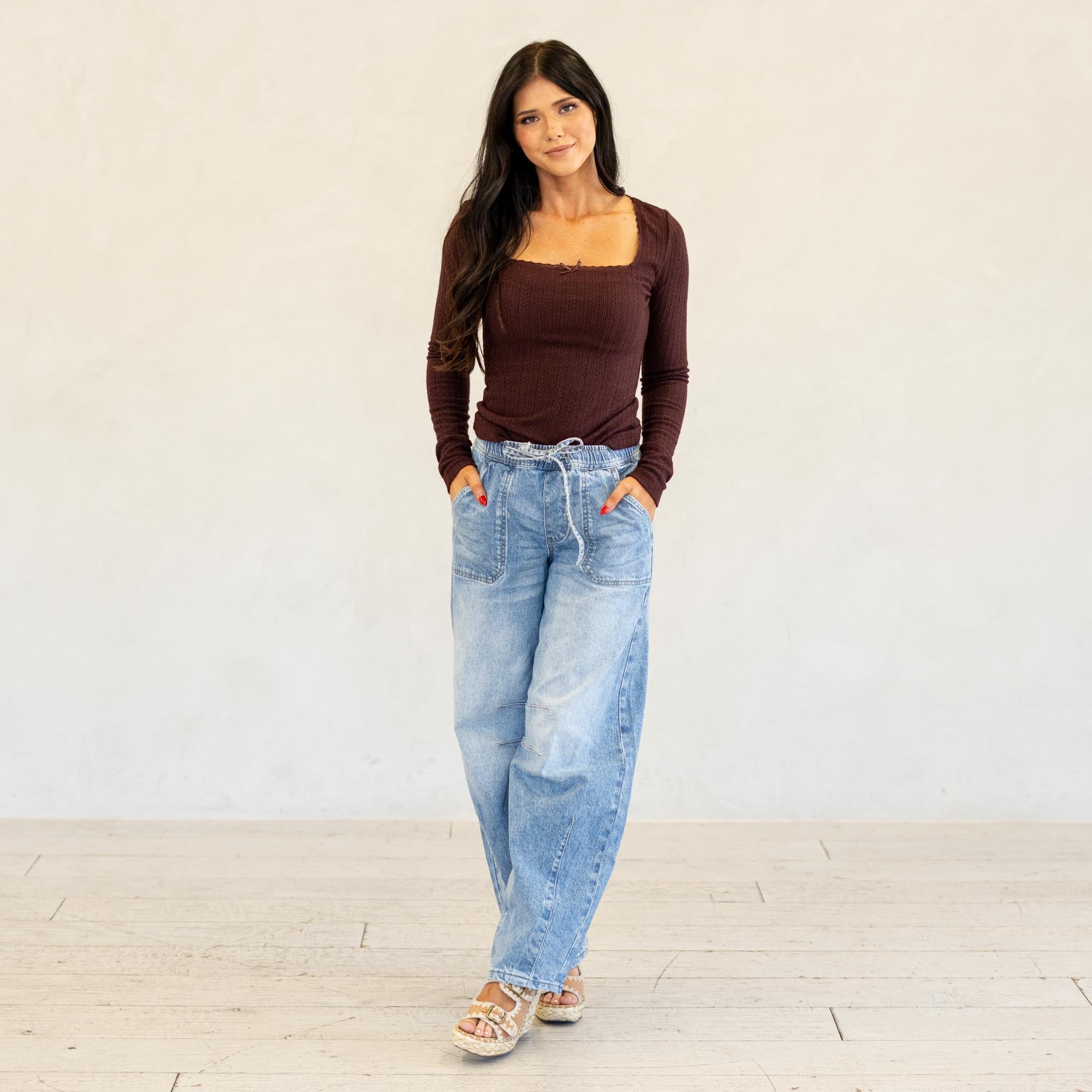 KanCan Starlet Ultra High Rise Horseshoe Jeans Medium Blue Wash